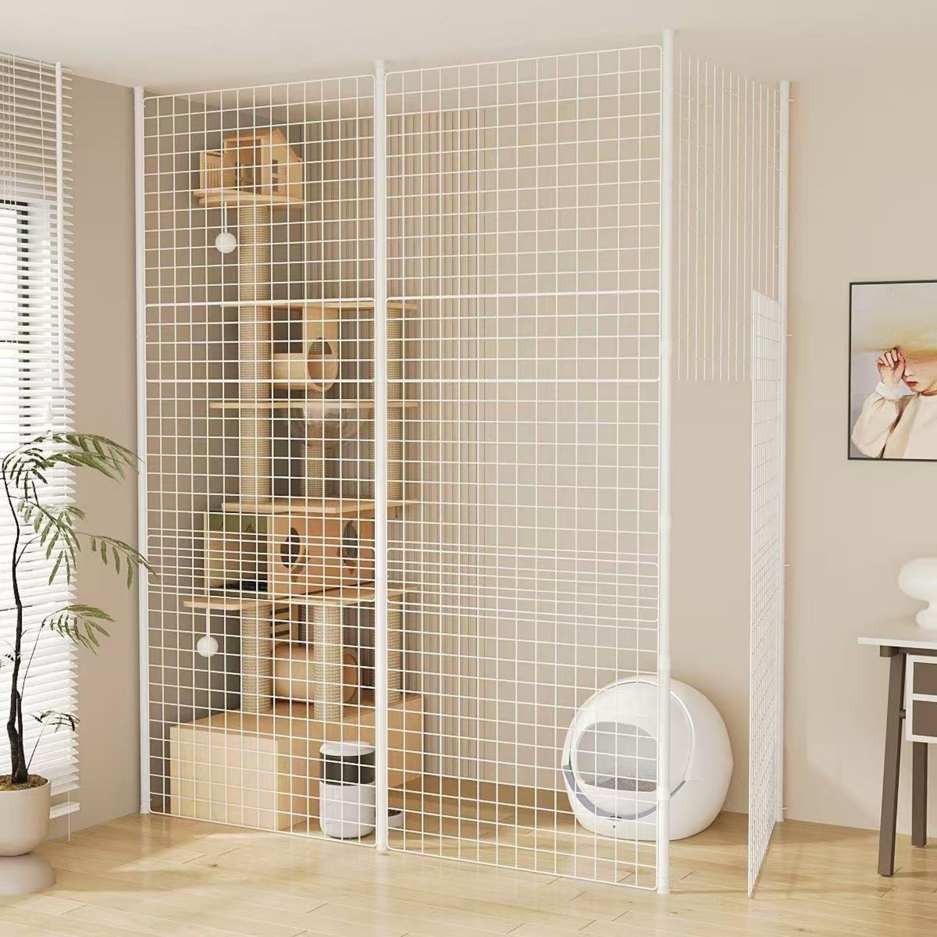 Amazon.co.jp: Warayumi ペットゲート てつあみ 猫 脱走防止 ネット